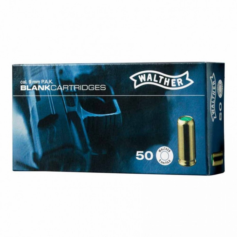 50 CARTOUCHES 9 MM PAK A BLANC WALTHER