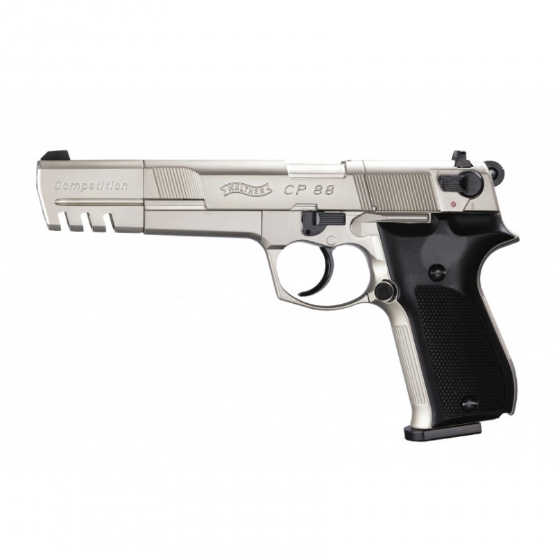 PISTOLET WALTHER CP88 COMPETITION NICKEL CO2 4.5