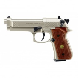 PISTOLET BERETTA M92 FS CO2 4.5 - NICKEL/BOIS