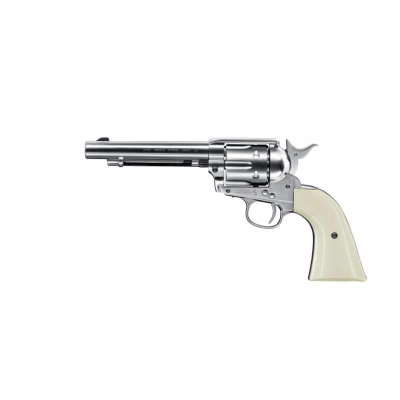 REVOLVER COLT SA ARMY 45 NICKEL PLATED CO2 4.5BBS