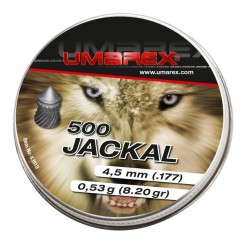 500 PLOMBS UMAREX JACKAL POINTU CAL 4.5 MM - 0.53 G