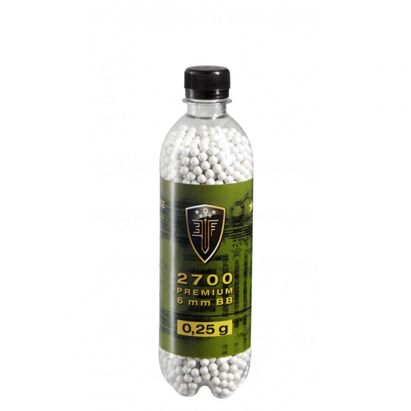 ELITE FORCE - BILLES 6MM BBS BLANCHE 0.25G - BOUTEILLE X2700