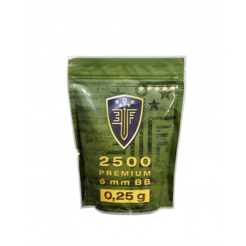 ELITE FORCE - BILLES 6MM BBS 0.25G - SACHET X2500